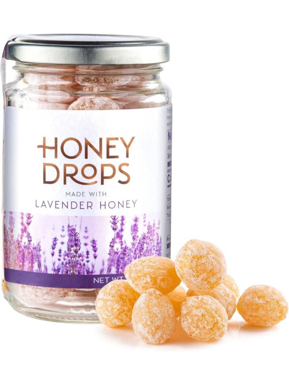 Lavender Honey Drops - Artisan French Candy, 7oz Gourmet Treats for Sweet Lovers